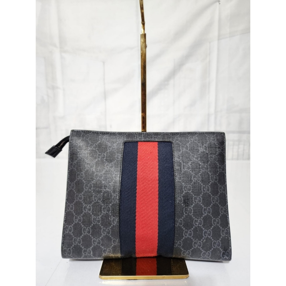 Gucci GG Supreme Web Clutch Bag